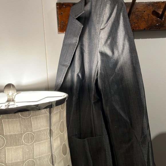 ** VINTAGE ** Men’s glittering blue “denim” look jacket size 36 - Picture 6 of 7